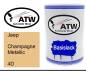 Preview: Jeep, Champagne Metallic, 4D: 500ml Lackdose, von ATW Autoteile West.